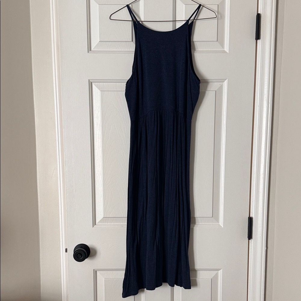 LOFT Navy Blue Midi Dress